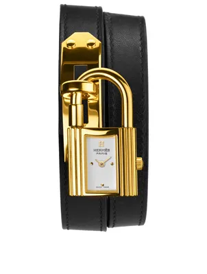 Kelly PM Double Tour Leather Strap Watch