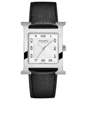 Heure H TGM Leather Strap Watch, 30.5 x 30.5mm