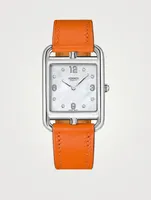 Cape Cod GM Leather Strap Watch With Diamonds, 29 x 29mm