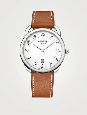 Arceau TGM Leather Strap Watch, 40mm