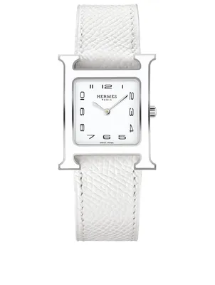 Heure H MM Leather Strap Watch