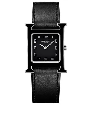 Heure H Stainless Steel Leather Strap Watch