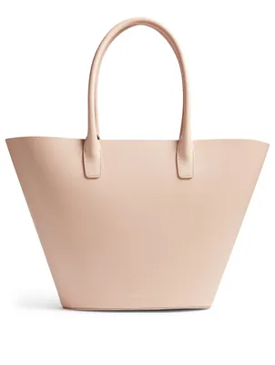 Leather Triangle Tote Bag