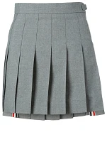 Wool-Blend Pleated Mini Skirt