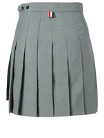 Wool-Blend Pleated Mini Skirt