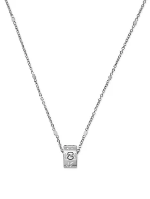 Icon 18K White Gold Pendant Necklace