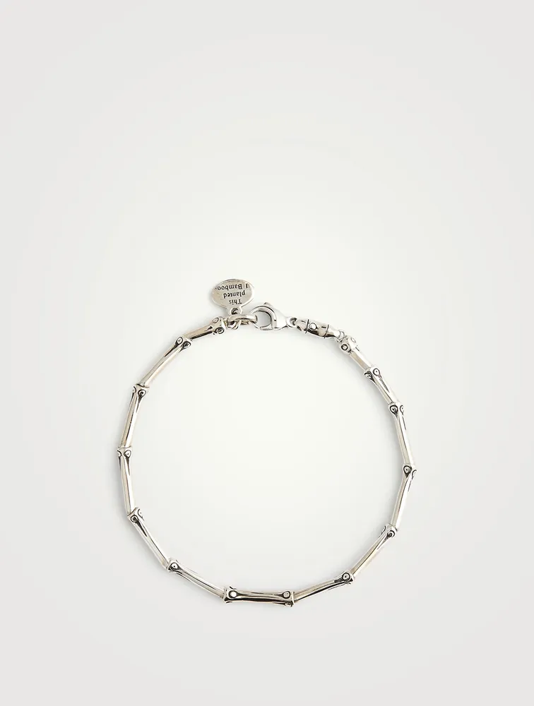 Bamboo 2.5MM Silver Link Bracelet