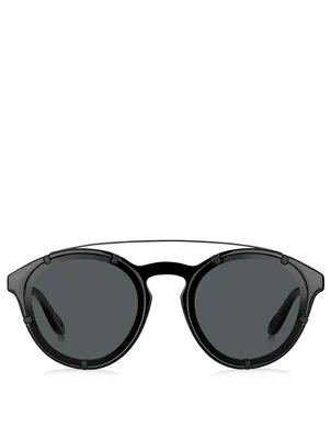 Round Aviator Sunglasses