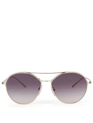 Round Aviator Sunglasses