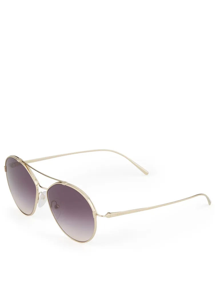 Round Aviator Sunglasses