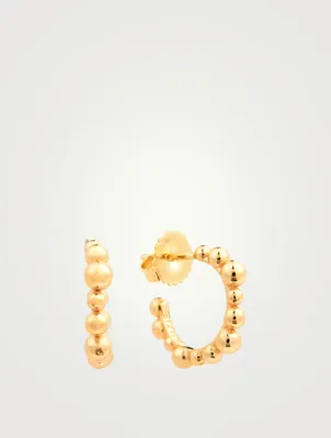 Dew Drop 14K Gold Mini Hoop Earrings