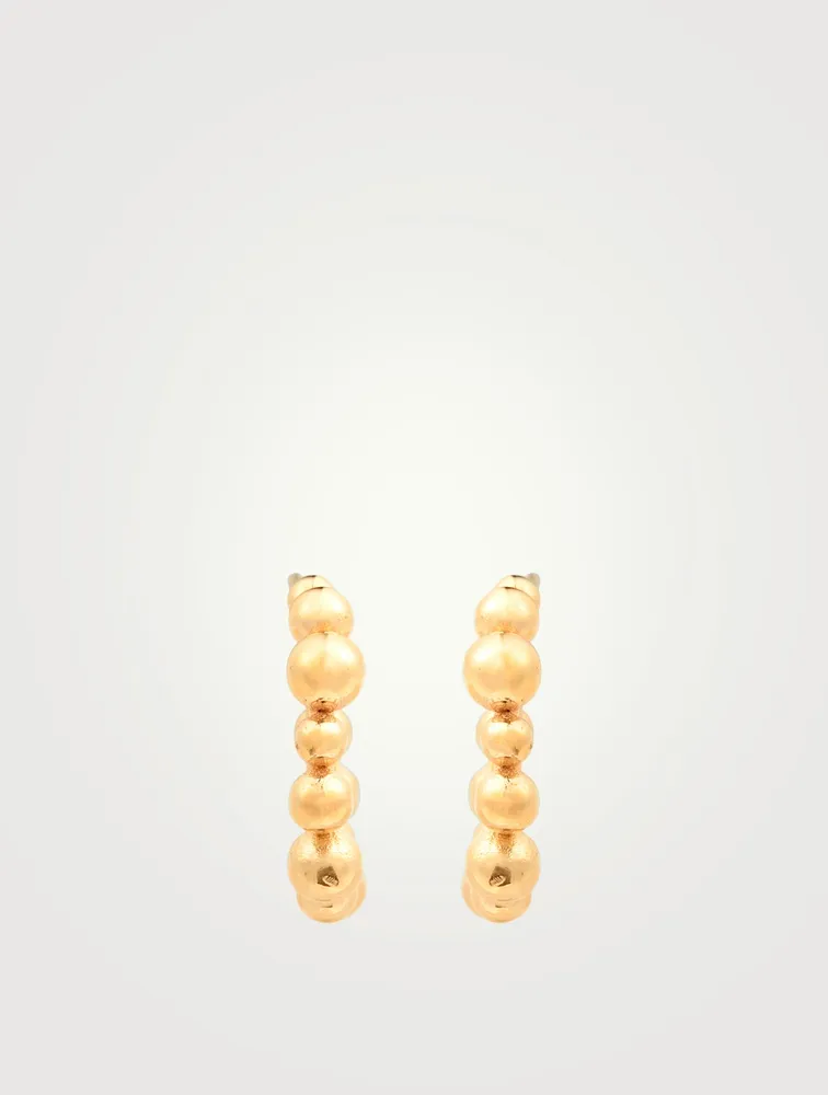 Dew Drop 14K Gold Mini Hoop Earrings