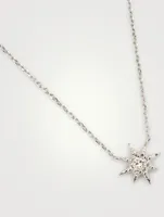 Micro Aztec Sterling Silver Starburst Necklace With Topaz