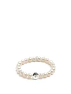 Bohème Sterling Silver Pearl Bracelet With Topaz