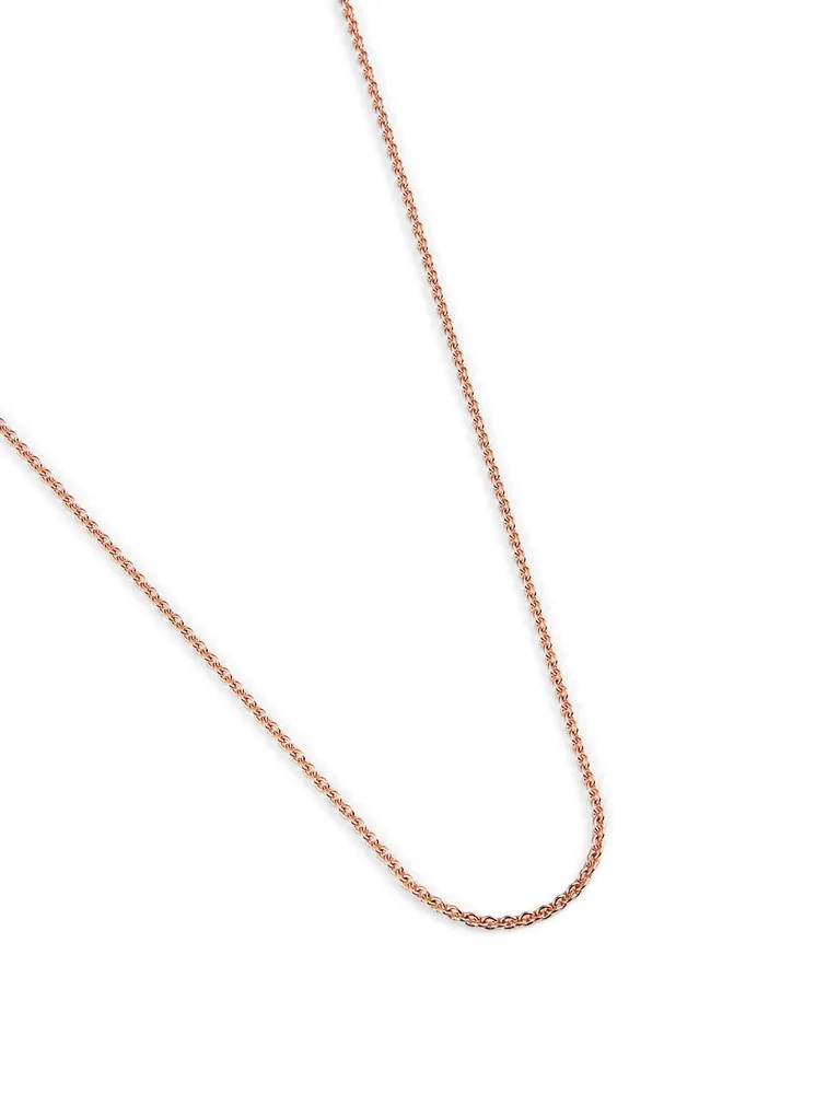 Inch 18K Rose Gold Chain Necklace