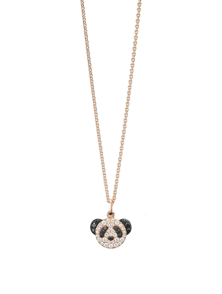 Petite Bo Bo 18K Rose Gold Necklace With Diamonds