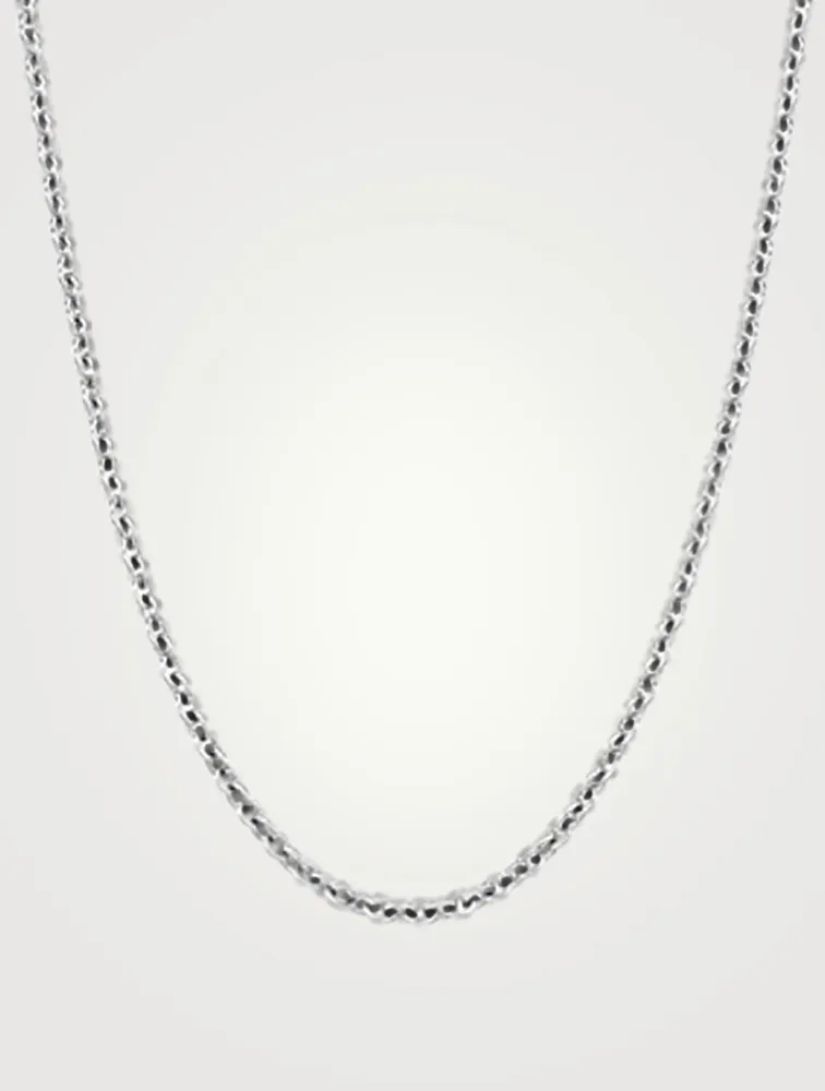 Inch 18K White Gold Chain Necklace