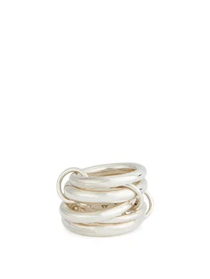 Aquarius Sterling Silver Stacked Ring