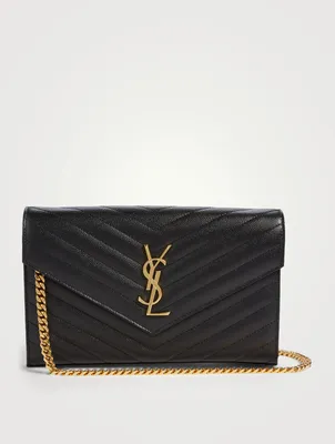 YSL Monogram Leather Chain Wallet