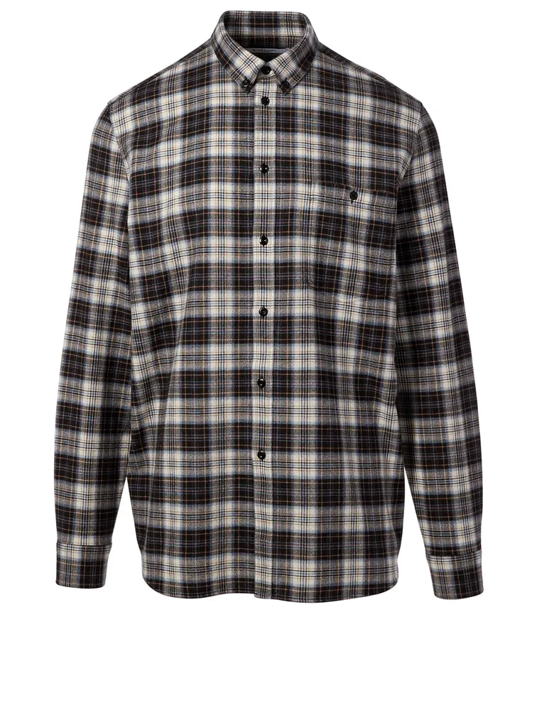 Save Our Souls Wool And Cashmere Shirt Check