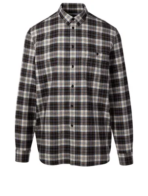 Save Our Souls Wool And Cashmere Shirt Check