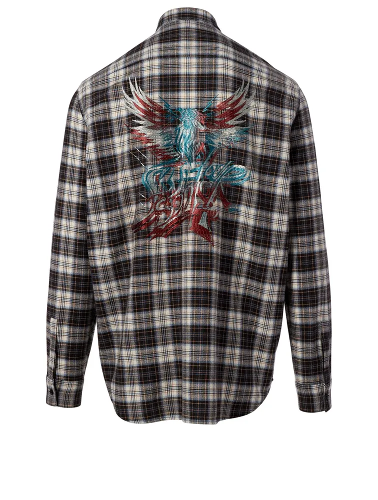 Save Our Souls Wool And Cashmere Shirt Check