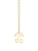 Small 14K Gold Cherry Charm Necklace