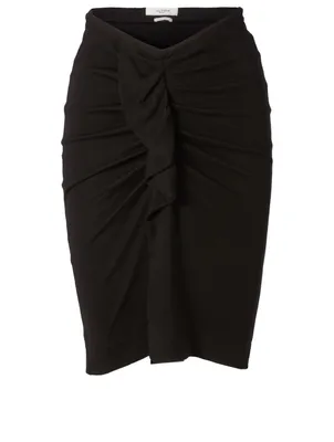 Joca Wool Jersey Ruffled Skirt