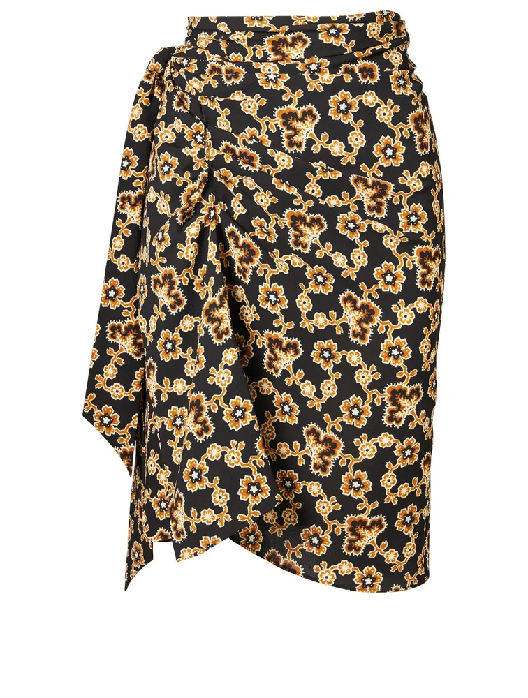 Loela Wrap Skirt Floral Print