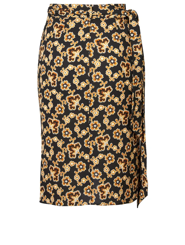 Loela Wrap Skirt Floral Print