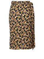 Loela Wrap Skirt Floral Print