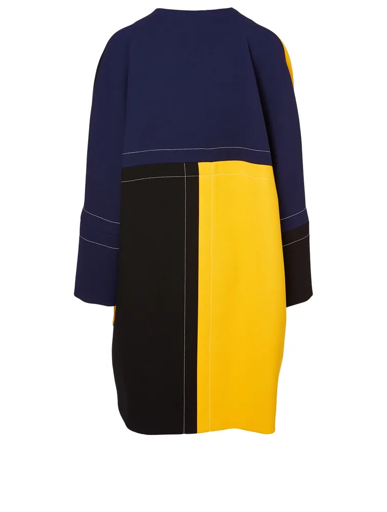 Colourblock Wool Coat