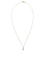 Tiny Pure 14K Yellow Gold Star Charm Necklace