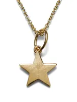 Tiny Pure 14K Yellow Gold Star Charm Necklace