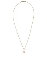 Tiny Pure 14K Yellow Gold Cherries Charm Necklace