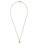 Celestial Duo 14K Yellow Gold Charm Necklace With Diamonds