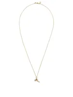 Love Duo 14K Yellow Gold Charm Necklace With Diamonds