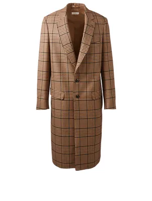Reedley Wool-Blend Coat Houndstooth Check