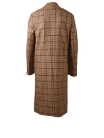 Reedley Wool-Blend Coat Houndstooth Check