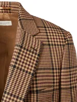 Reedley Wool-Blend Coat Houndstooth Check