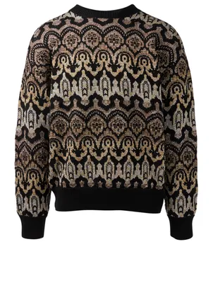 Mahmut Jacquard Metallic Wool-Blend Sweater