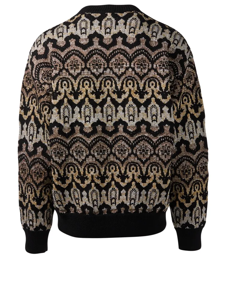 Mahmut Jacquard Metallic Wool-Blend Sweater