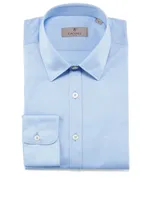 Cotton Jersey Button-Up Shirt