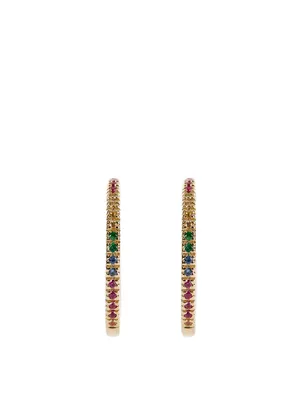 Medium 14K Yellow Gold Fringe Drop Earrings With Diamonds