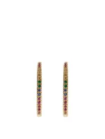 Medium 14K Yellow Gold Fringe Drop Earrings With Diamonds