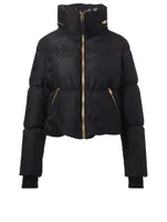 Mimi-J Down Puffer Jacket Monochrome Camo Print