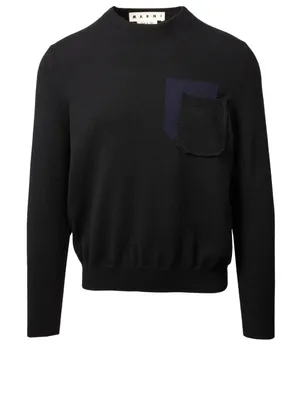 Cashmere Chest Pocket Sweater