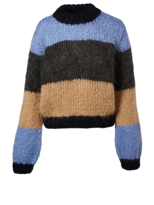 Julliard Wool And Mohair Striped Sweater