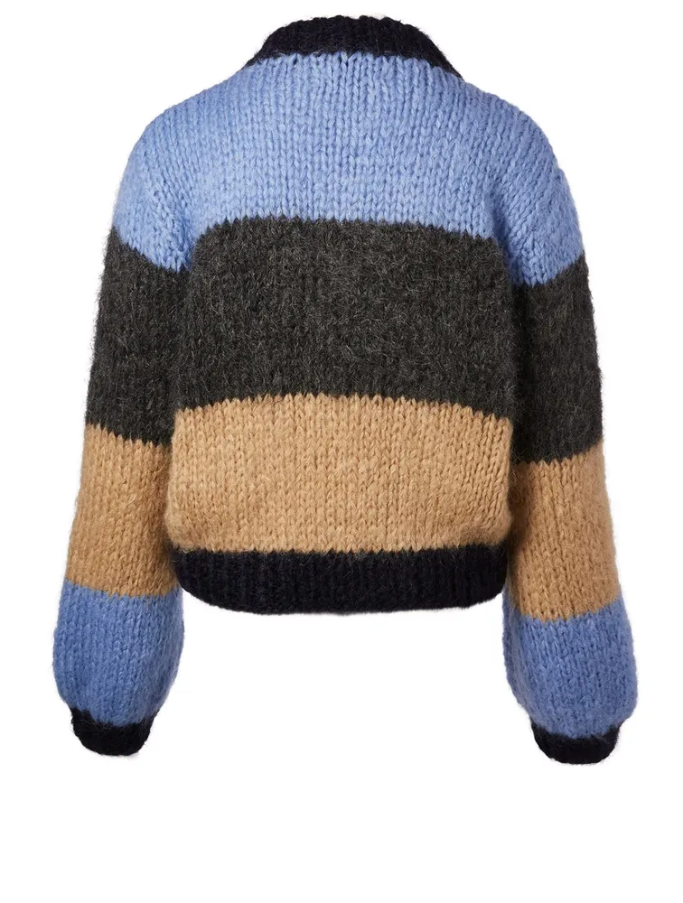 Julliard Wool And Mohair Striped Sweater
