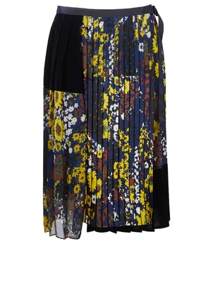 Pleated Skirt Floral Print